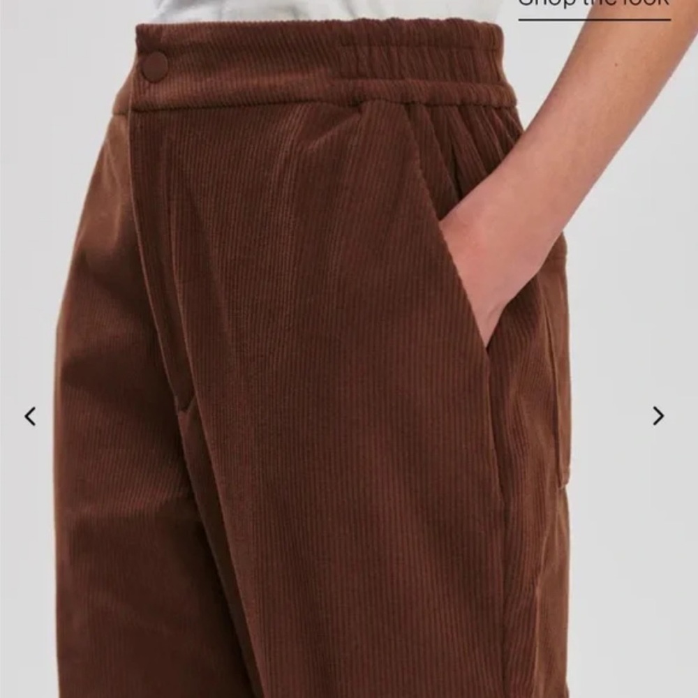 NWT Varley Sabina Straight-Leg Pant 29" brown SIZE S
